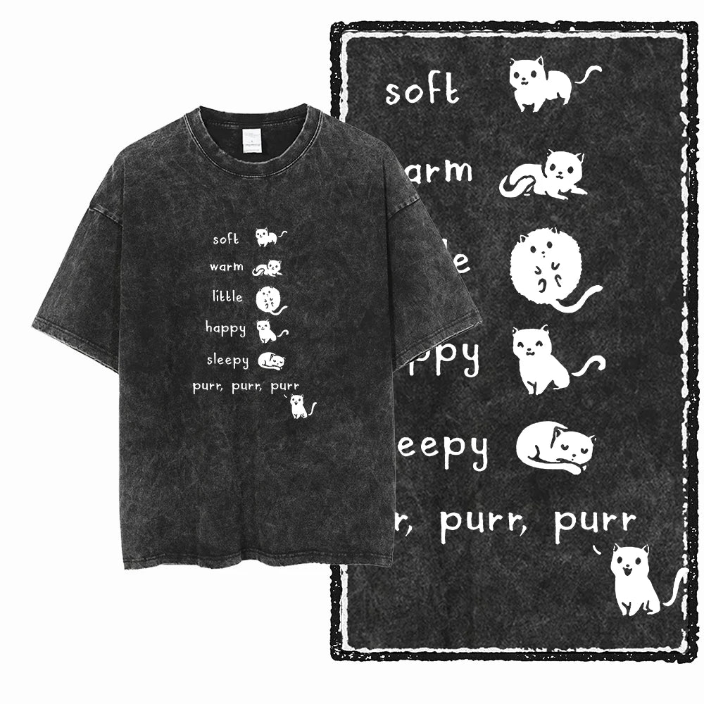 Cosmic Kitties Acid Wash Tee