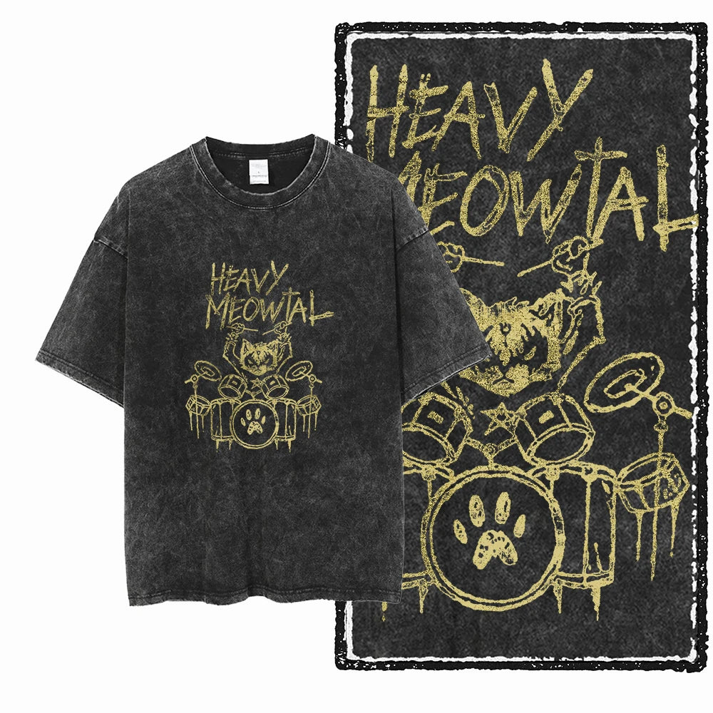 Cosmic Kitties Acid Wash Tee