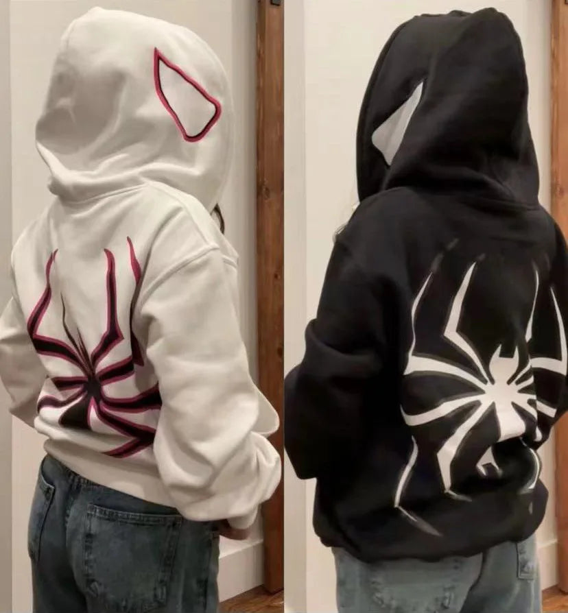 Spider Web Zip Hoodie