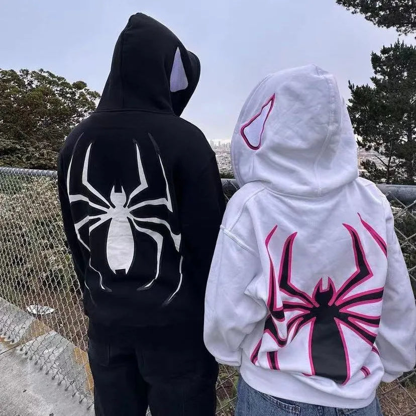 Spider Web Zip Hoodie