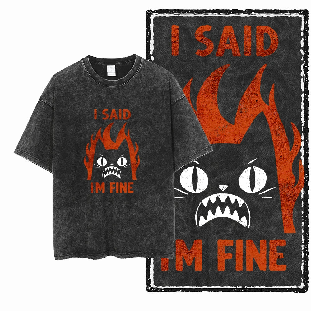 Cosmic Kitties Acid Wash Tee