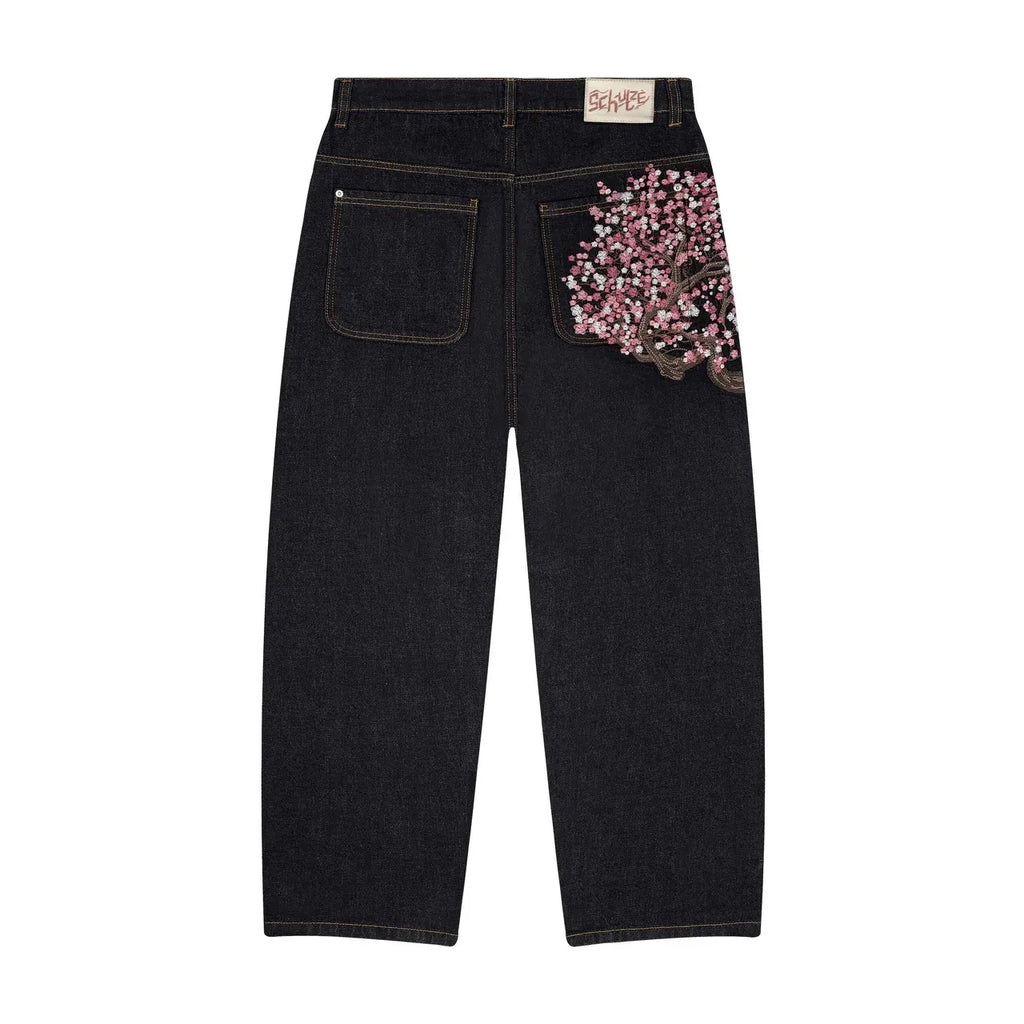 Cherry Blossom Y2K Baggy Jeans