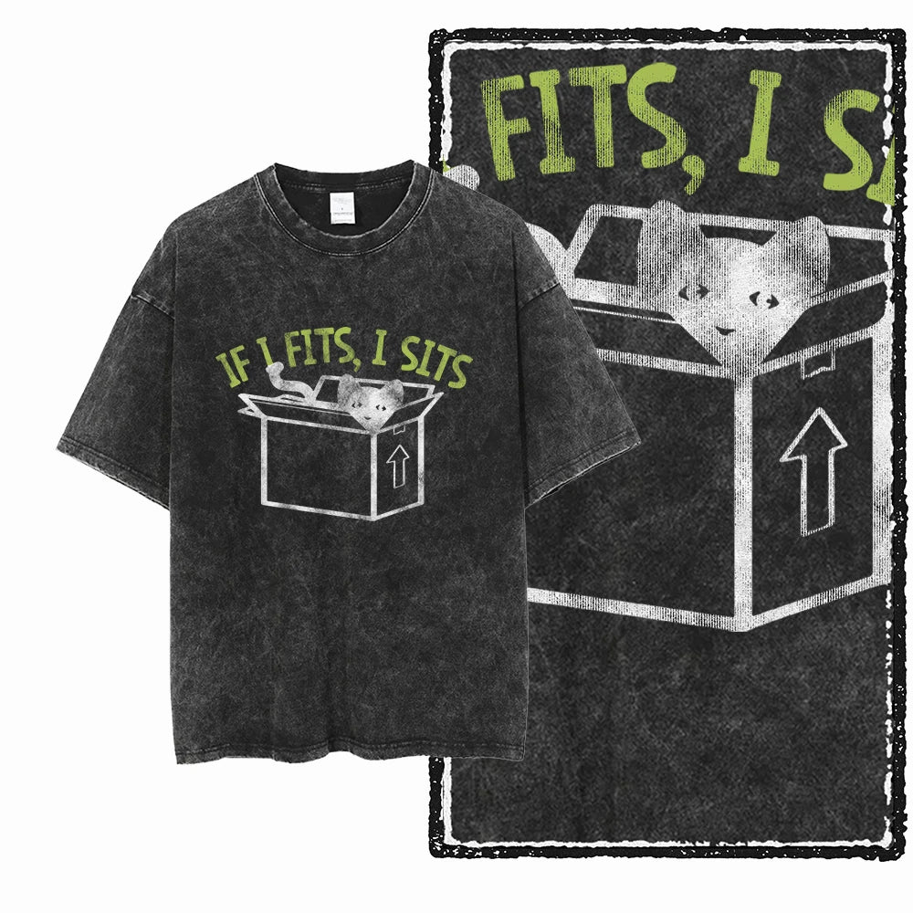 Cosmic Kitties Acid Wash Tee