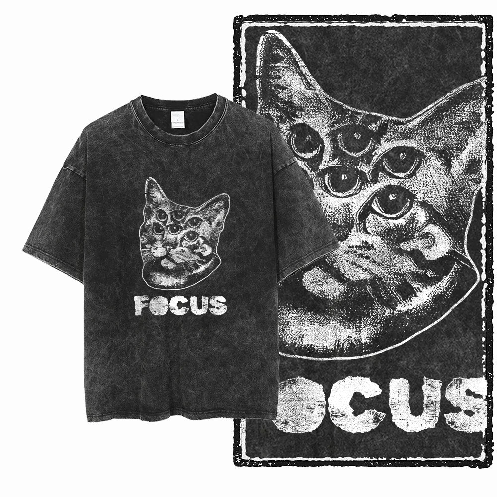Cosmic Kitties Acid Wash Tee