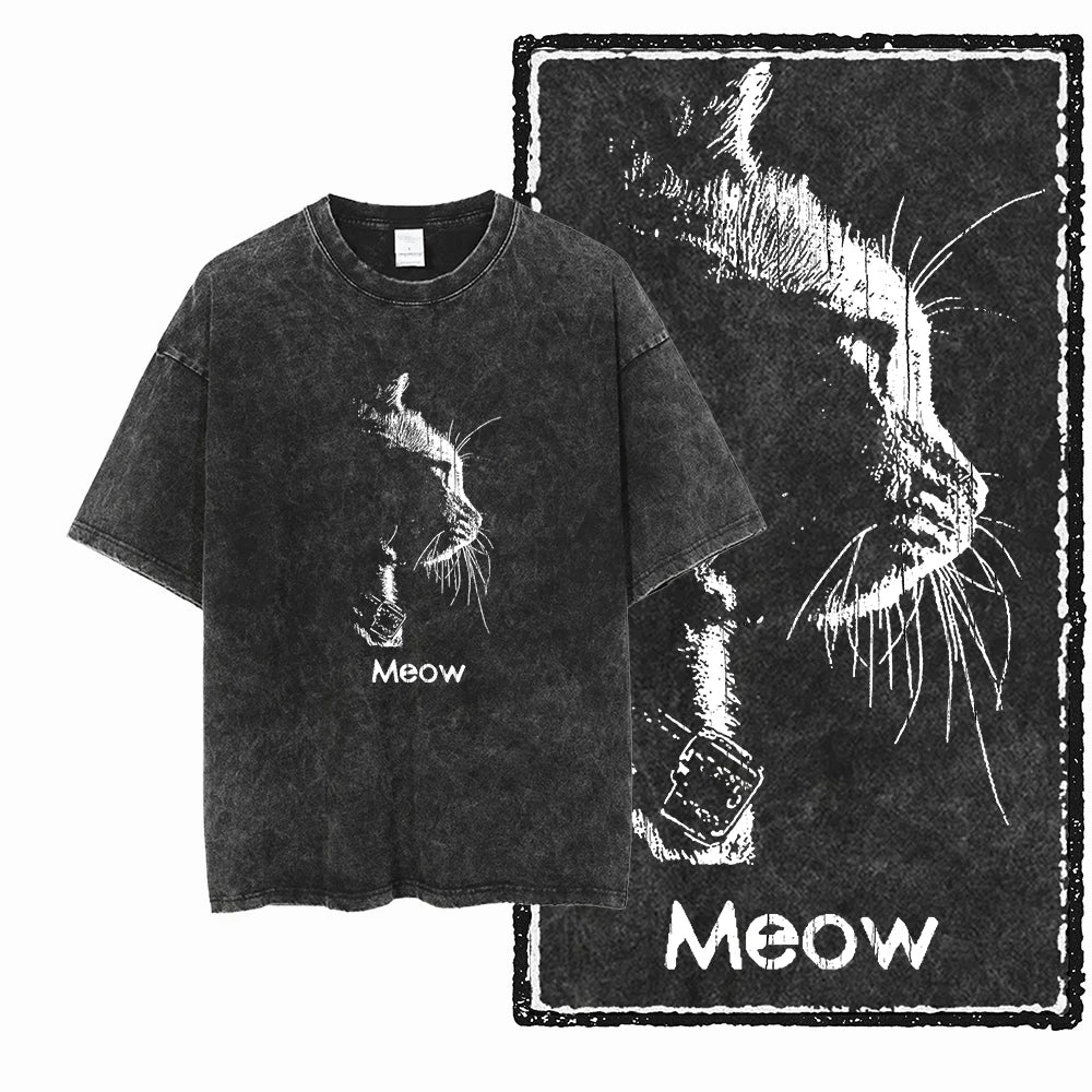 Cosmic Kitties Acid Wash Tee
