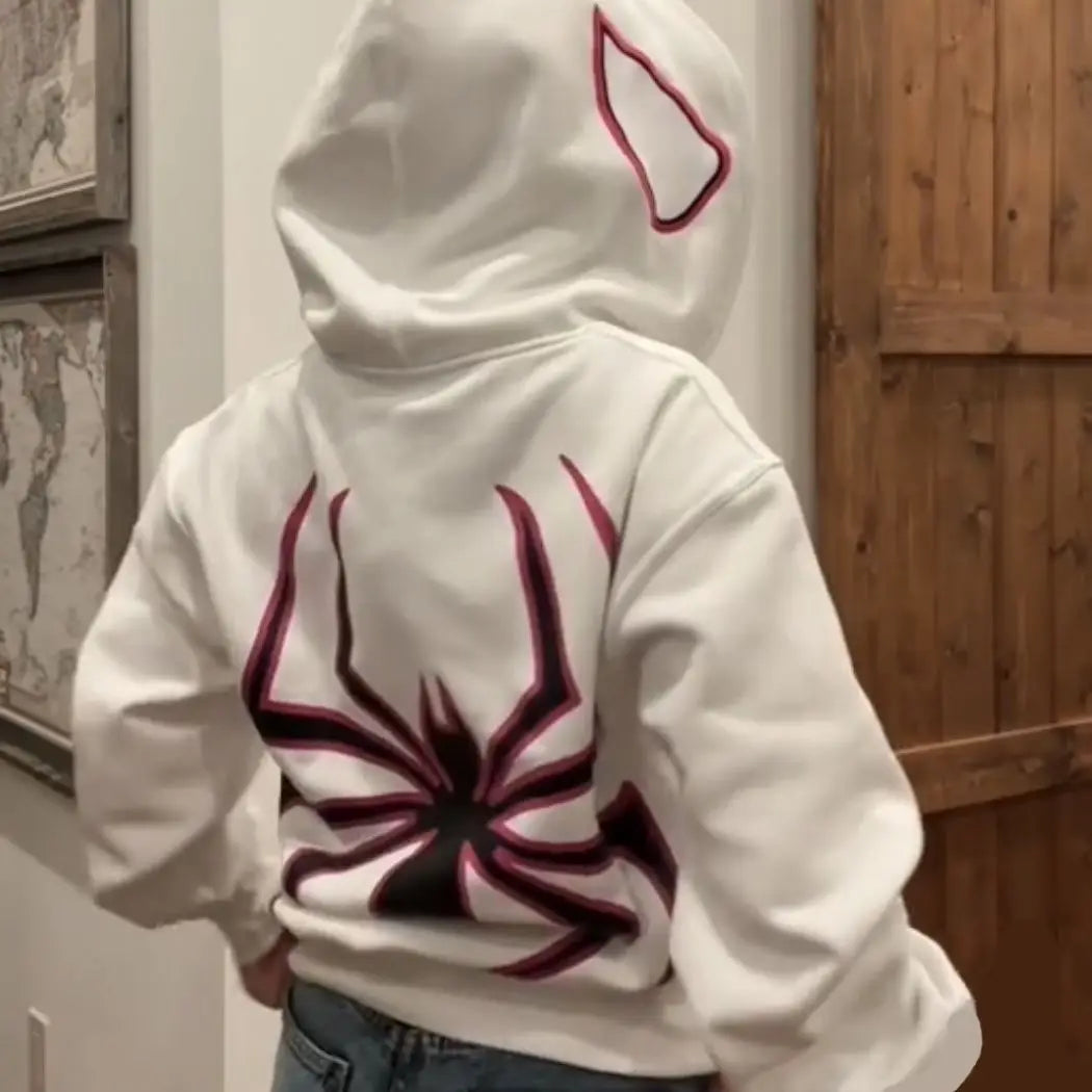 Spider Web Zip Hoodie