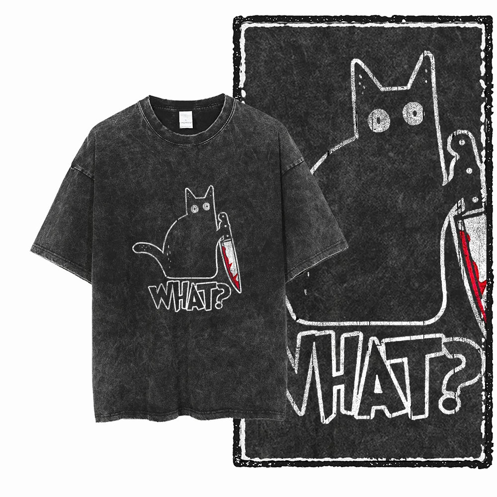 Cosmic Kitties Acid Wash Tee
