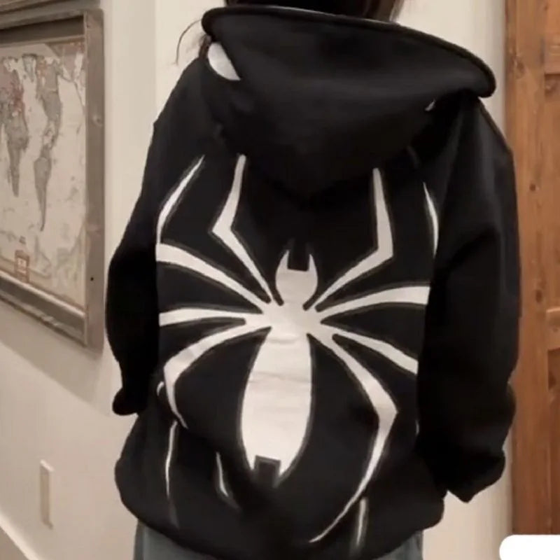 Spider Web Zip Hoodie
