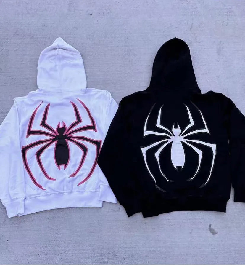 Spider Web Zip Hoodie