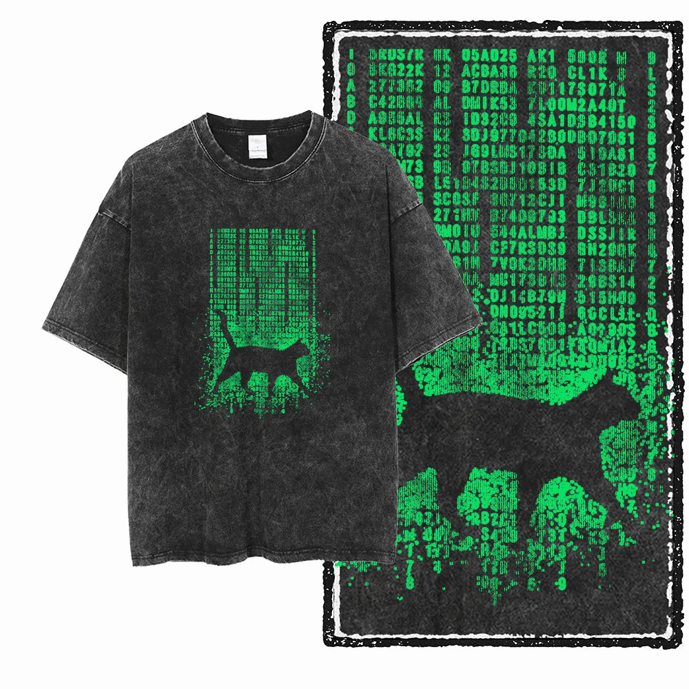 Cosmic Kitties Acid Wash Tee