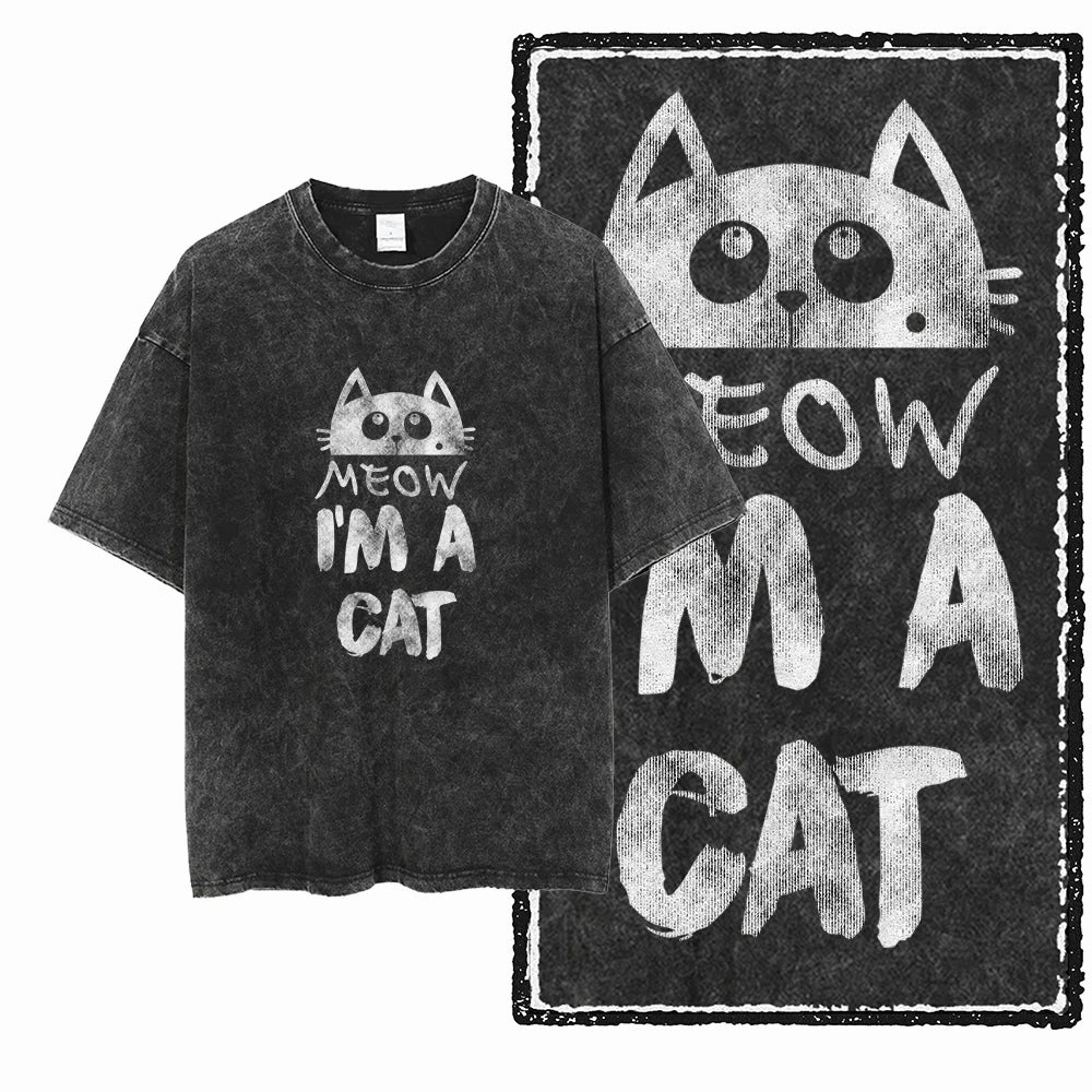 Cosmic Kitties Acid Wash Tee