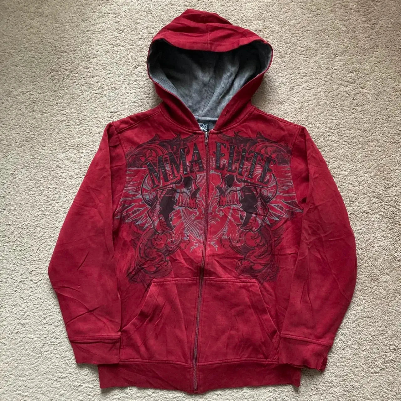 Gothic Wing Zip Hoodie