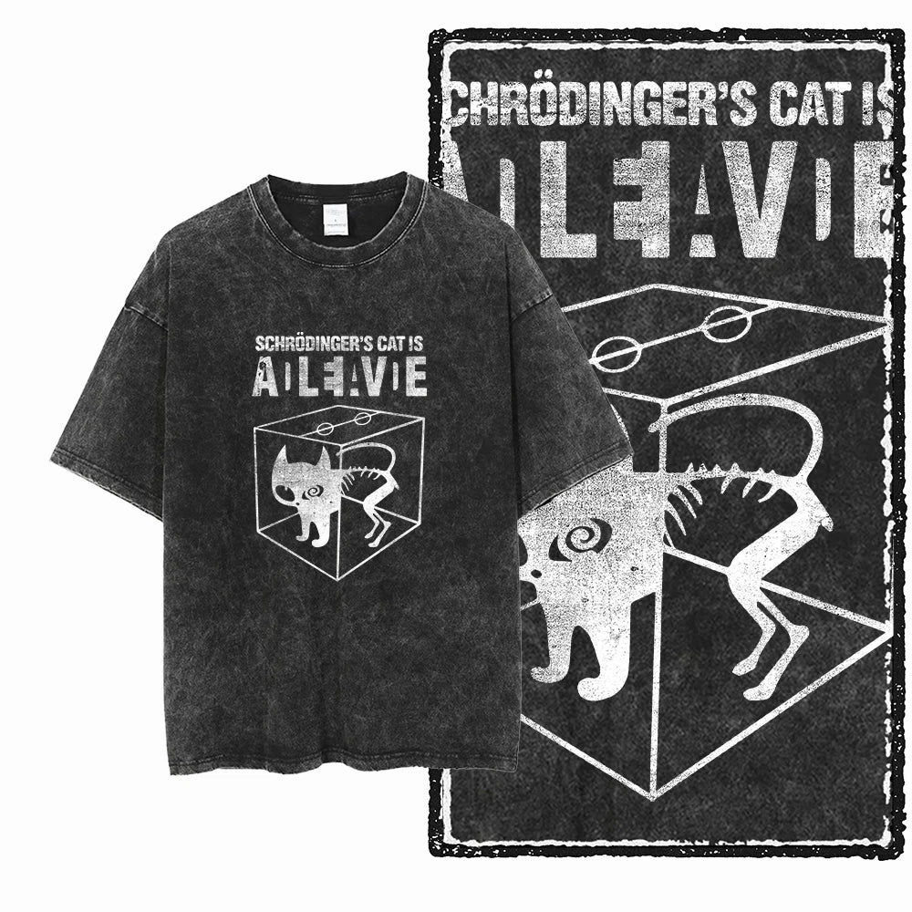 Cosmic Kitties Acid Wash Tee