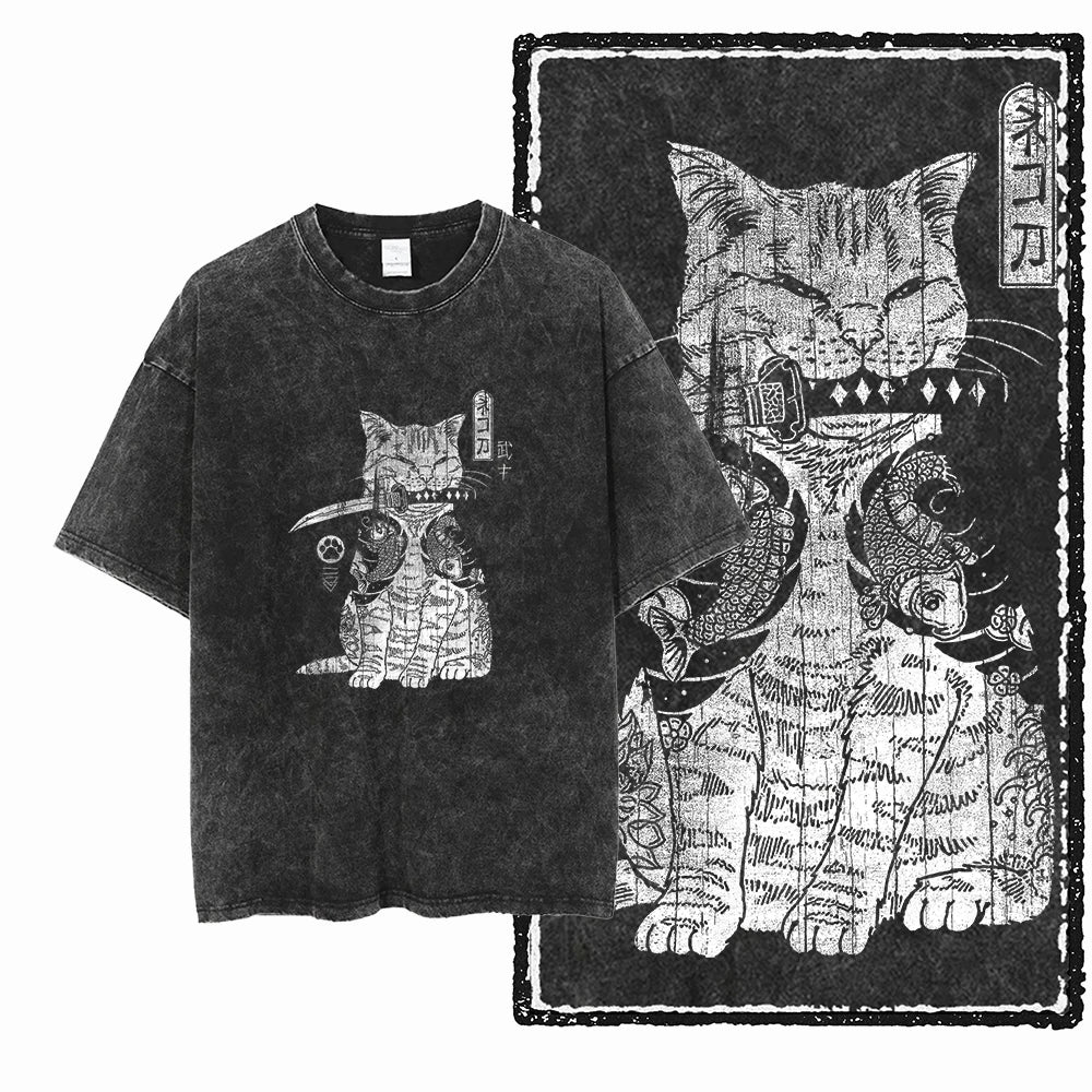 Cosmic Kitties Acid Wash Tee